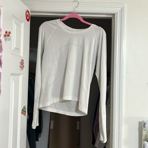 White Lululemon swiftly long sleeve